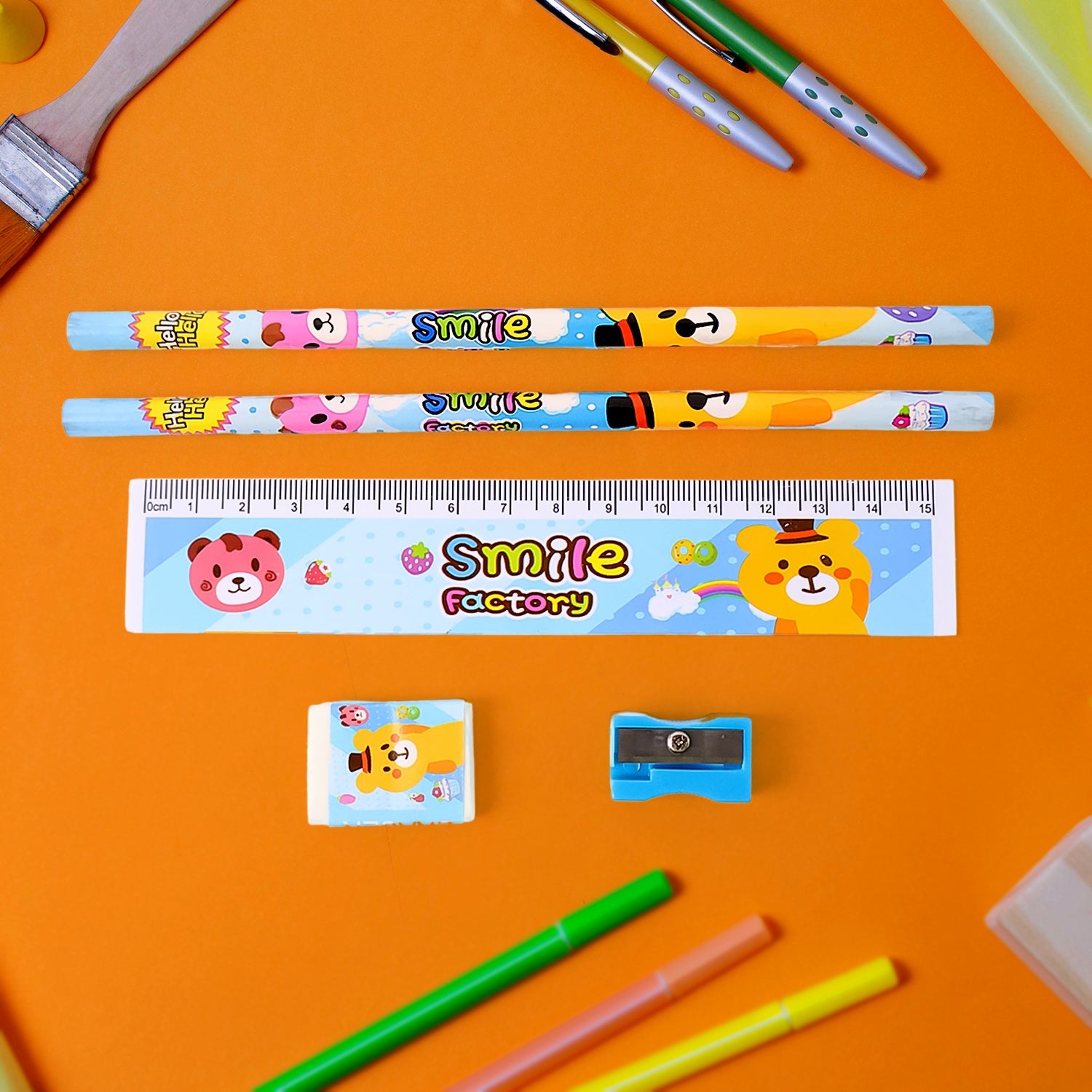 Wooden Pencil Set (5 Pc): School Supplies, Stationery Set for Kids Wooden Pencil Set (5 Pc): School Supplies, Stationery Set for Kids